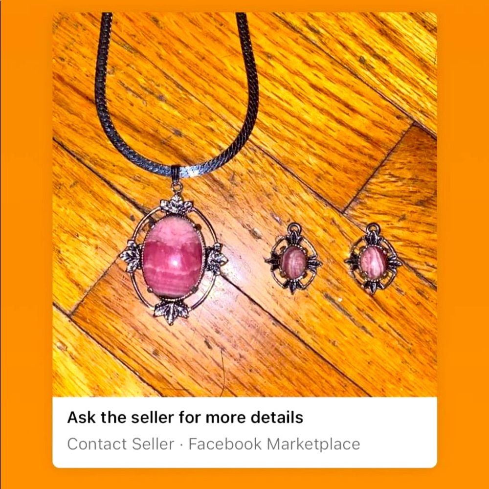 Vintage Nativw American Pink Agate Stone
